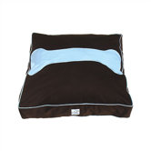 Chocolate Blues Hampton Twill Dog Bed