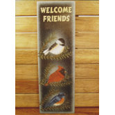 Welcome Friends Bird Garden Sign