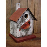 Cardinal Bird House