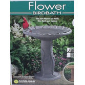 Flower Bird Bath-Black Granite Bird Bath