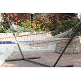 Cancun Premium Two Person Rope Hammock with Stand