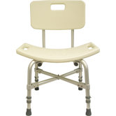 Bariatric Shower Stool with Back without Opening