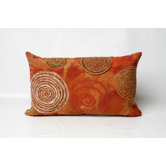 Graffiti Swirl Rectangle Indoor/Outdoor Pillow in Warm