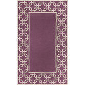 Spello Chain Border Purple Outdoor Rug