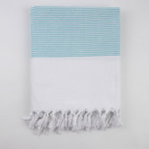 Ayrika Thin Stripe Fouta Towel in Turquoise