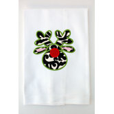 Egyptian Cotton Huck Holiday Towel Applique Reindeer