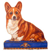 Corgi Wooden Decorative Dog Doorstop