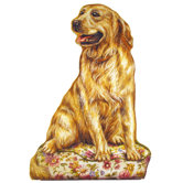 Golden Retriever Wooden Decorative Dog Doorstop