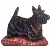 Scottie Wooden Decorative Dog Doorstop