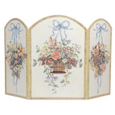 Hanging Basket 3 Panel MDF Fireplace Screen