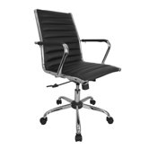 B&uuml;rostuhl h&ouml;henverstellbar "Genf 2" in Schwarz / Chrom