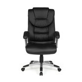 Chefsessel h&ouml;henverstellbar "Madrid" in Schwarz / Aluminium lackiert