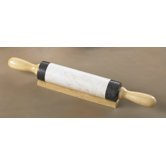 The Byzantine Two Tone Marble Deluxe Rolling Pin in Charcoal / Champagne