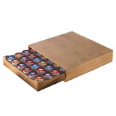 Bamboo Single Serve Deluxe Heavy Duty Coffee Pod Drawer