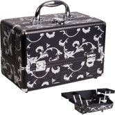Makeup Beauty Case with 2-Tiers Expandable Trays