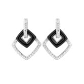 Square Cubic Zirconia Double Earrings