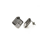 Lace Square Cubic Zirconia Earrings