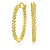 Diamond Shaped Hoop Earrings