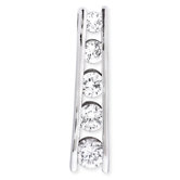 Cubic Zirconia Diamond Sterling Silver Ladder Journey Jewelry Pendant