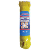 0.25" x 40' Hollow Braid Polypropylene Utility Line in Yellow