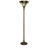 3-D Green Wave Torchiere Lamp
