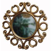 D'Ror Round Traditional Framed Mirror