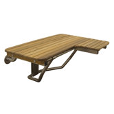 Wall Mount Teak Transfer Bench