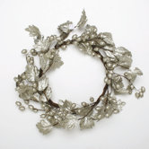 Holiday Celebration Glittered Berry and Leaf Wreath