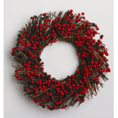 Jardin Christmas Winterberry Candle Wreath