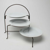 Whiteware Collapsible Three-Tier Plate Rack