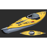Advancedframe Expedition Inflatable Kayak in Yellow and Gray
