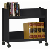 Sloped-Shelf Mobile Book Truck