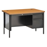 Steel Teachers Desk with Pierced Side Panels