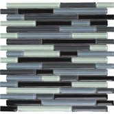 Color Blends Joven Random Glossy Glass Mosaic in Multi