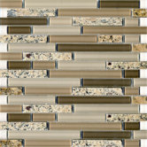 Spectrum Desert Gold Random Stone and Glass Blend Mosaic in Beige Multi