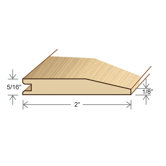 78" Solid Hardwood Unfinished White Oak Reducer for 5/16" Floors