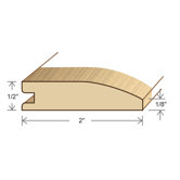 78" Solid Hardwood Unfinished Merbau Reducer for 1/2" Floors