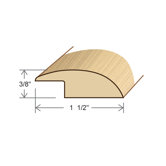 78" Solid Hardwood Unfinished Bamboo Carbonized Horizontal Reducer Overlap