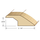 78" Solid Hardwood Unfinished Red Oak Reducer Overlap for 1/2" Floors