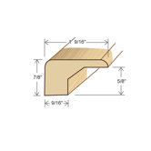 78" Solid Hardwood Unfinished Maple Square Nose