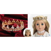 Fleur De Lis Gold Crown Jewels for 18" Dolls