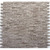 Haisa Marble 12" x 12" Split Face Mosaic in Haisa Dark