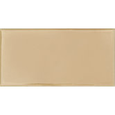 Hand-Painted Ceramic 3" x 6" Glazed Two Side Bullnose - Right in Crema