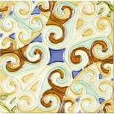 Mission 6" x 6" Hand-Painted Ceramic Decorative Tile in Remolinos
