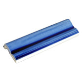 Hand-Painted Ceramic 2" x 6" Glazed Chair Rail in Azul