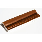 Hand-Painted Ceramic 2" x 6" Glazed Chair Rail in Russet