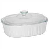 French White 2 1/2-Qt. Oval Casserole