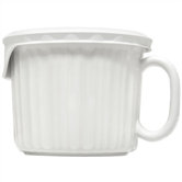 French White 20 oz. Mug with Vented Plastic Cover
