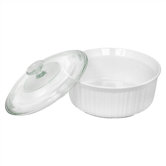 French White 2.5 Qt. Covered Round Dish