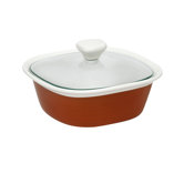 Etch Square 1.5 Qt. Dish with Glass Cover